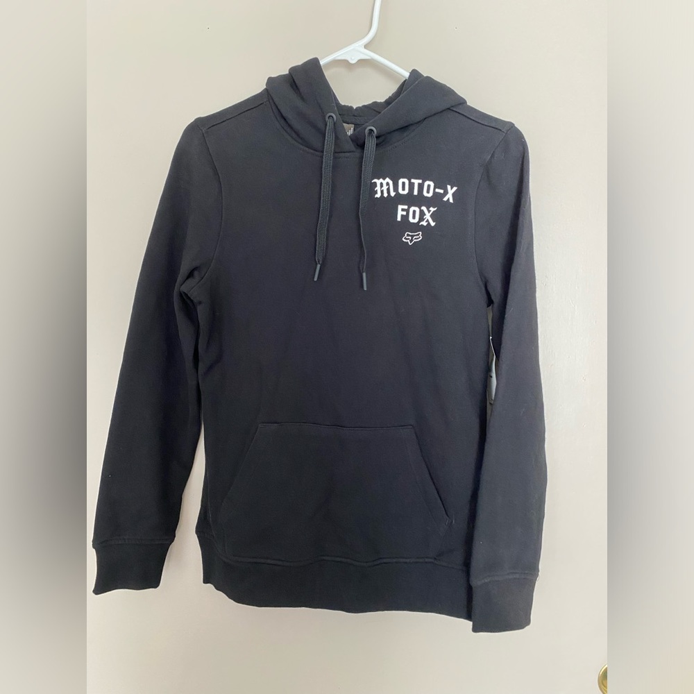 Fox hoodie, color black, size extra small